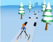 Ski rush 3D mobil HTML5 jtk